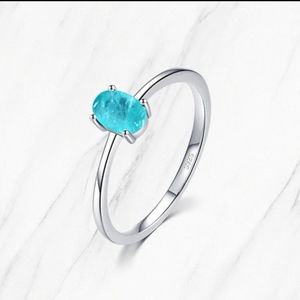 925 sterling silver Tourmaline stone ring for women